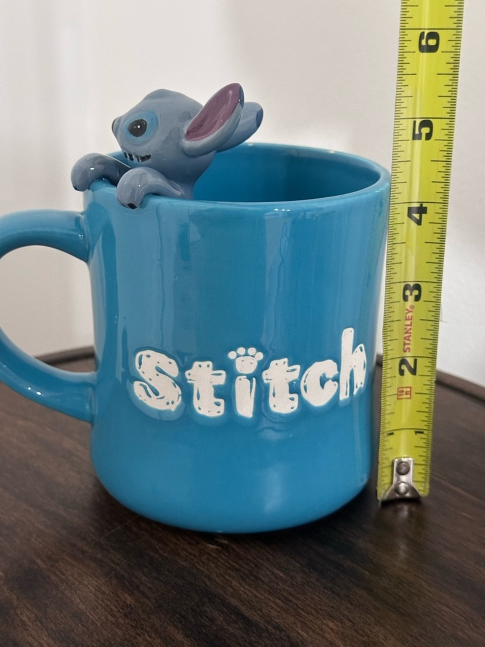 Disney Lilo & Stitch 3D Sculpted Peeking Stitch Blue Ceramic Coffee Mug Zrike - Picture 9 of 10